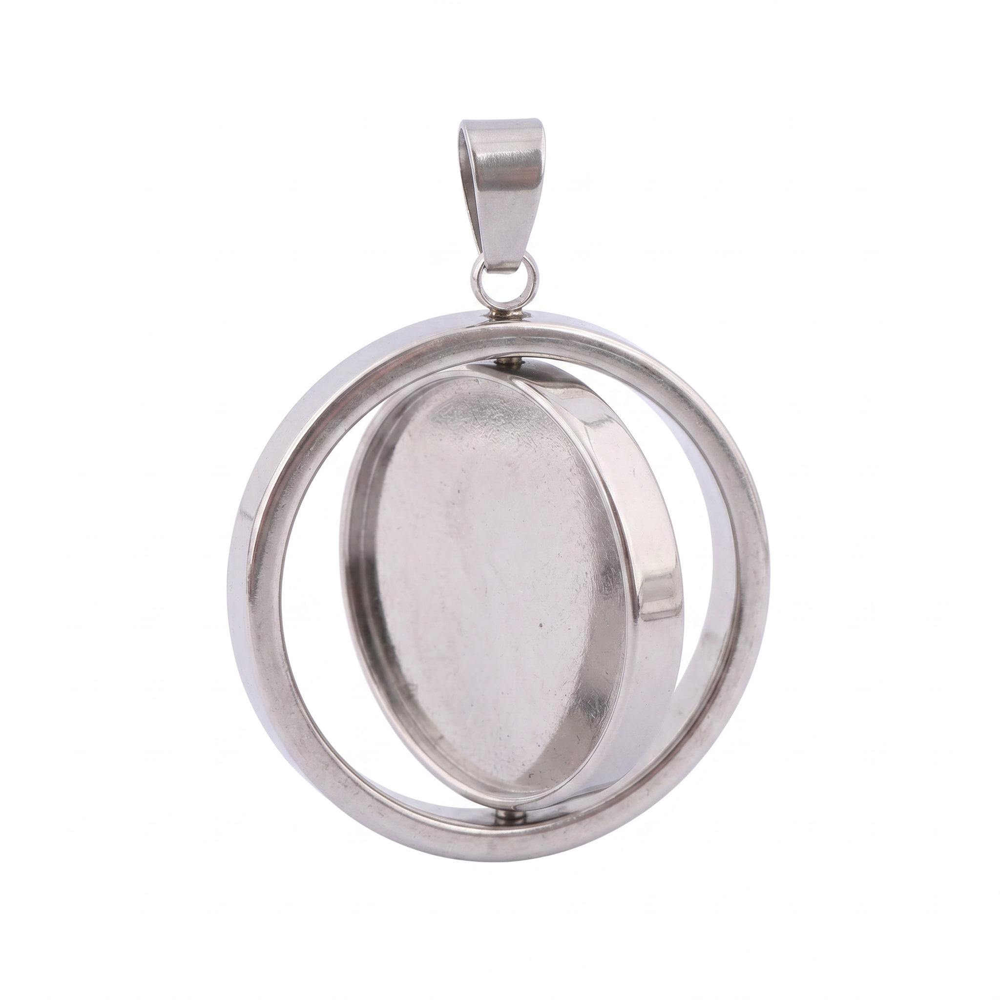 Jewelry Making Soldering Kit - 3pcs Stainless Steel Rotatable Round Pendant