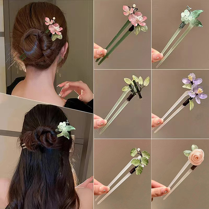 Jewelry Making Adults - Fashion U-shaped Hairpin Acrylic Flower Hair