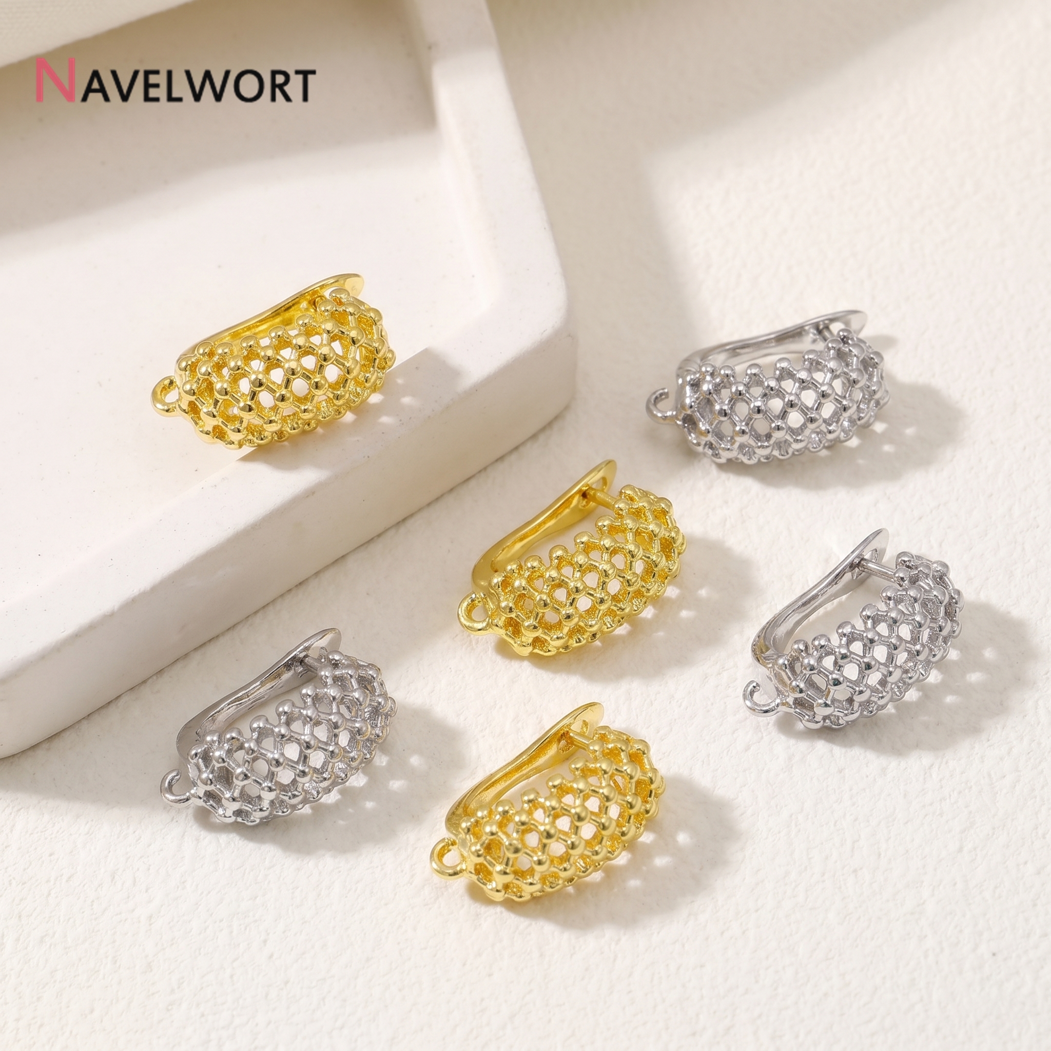 Jewelry Making Factory - 18K Gold Plated Brass Hollow Shvenzy