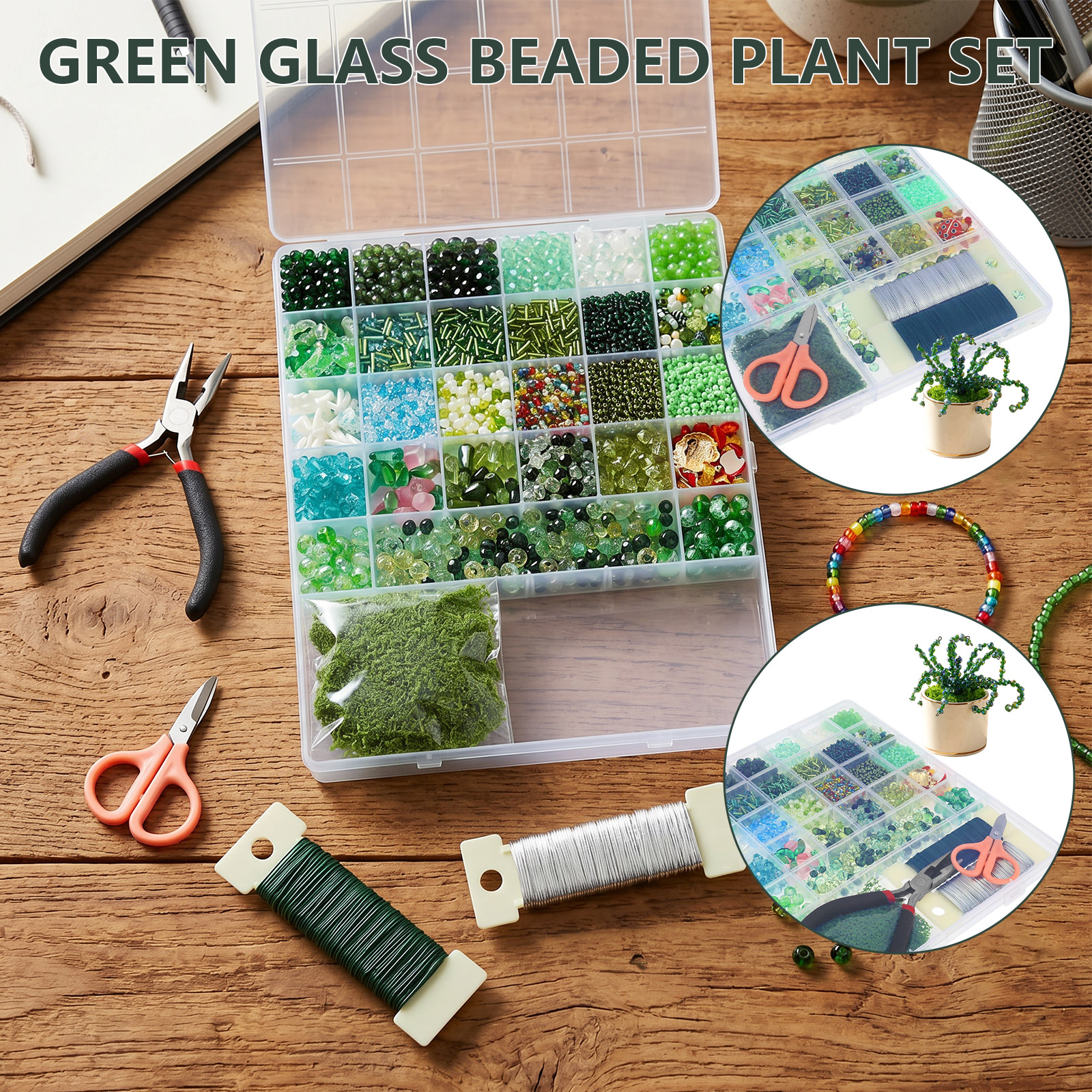 Beaded Plant Kit with Artifici - Jewelry Making Videos Tutorials ulasan dan harga