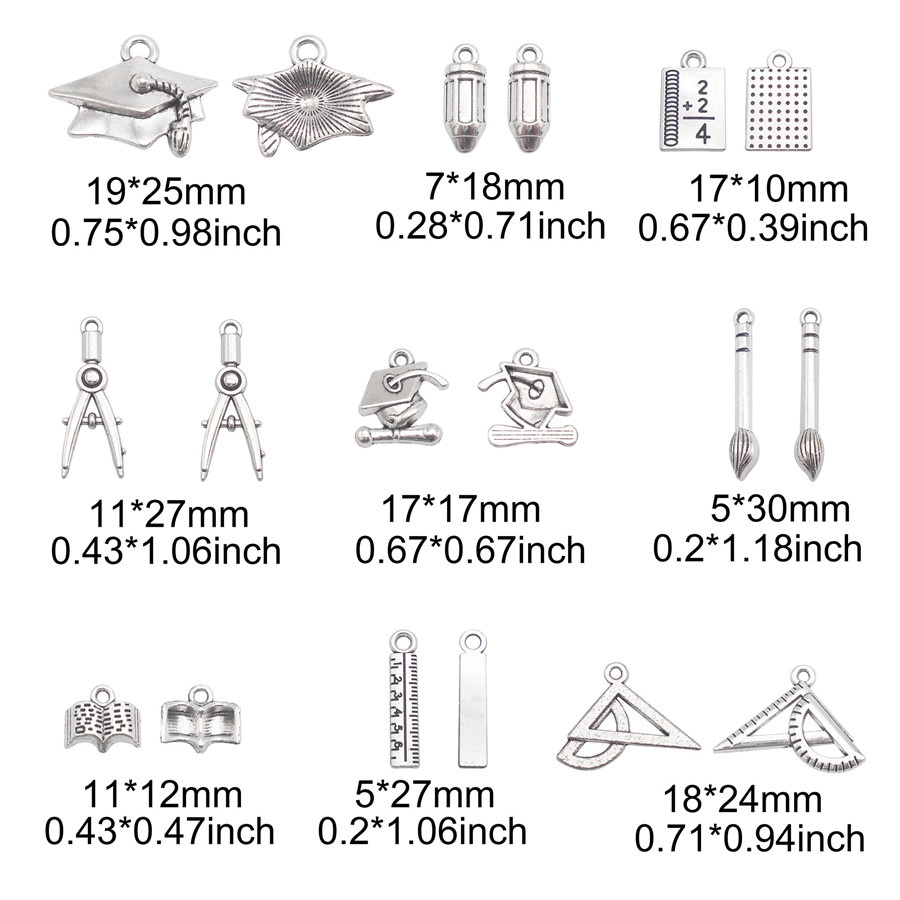 18PCS Zinc Alloy Student Stati - Jewelry Making Guide Book ulasan dan harga