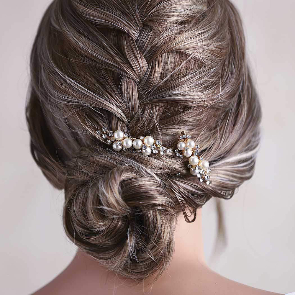 2Pcs Simple Wedding Hair Combs - Jewelry Making Adults ulasan dan harga