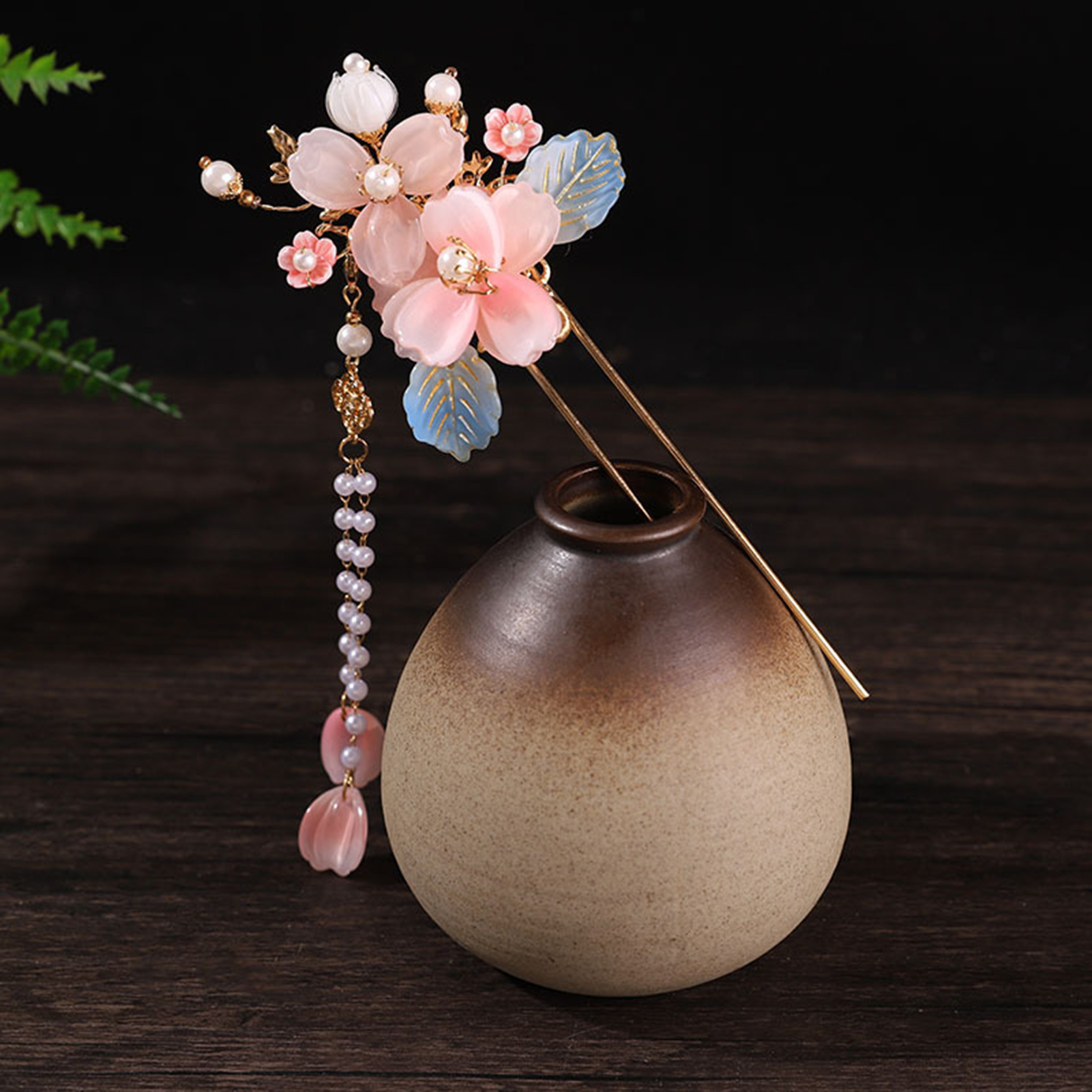 Elegant Pink Flower Hairpins R - Jewelry Making Adults ulasan dan harga