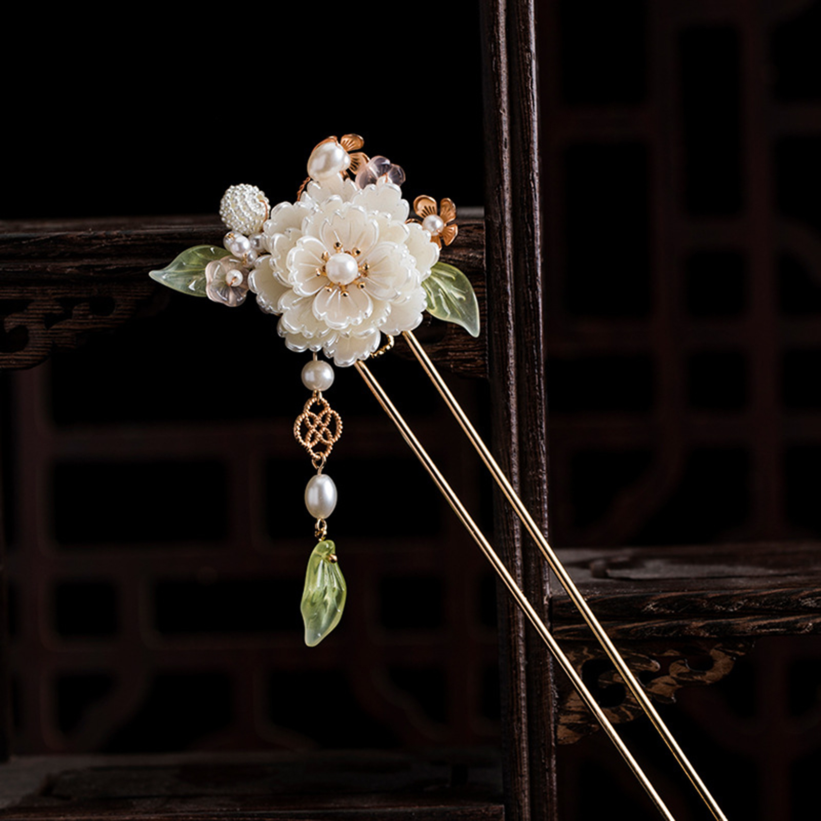 Elegant Pink Flower Hairpins R - Jewelry Making Adults ulasan dan harga