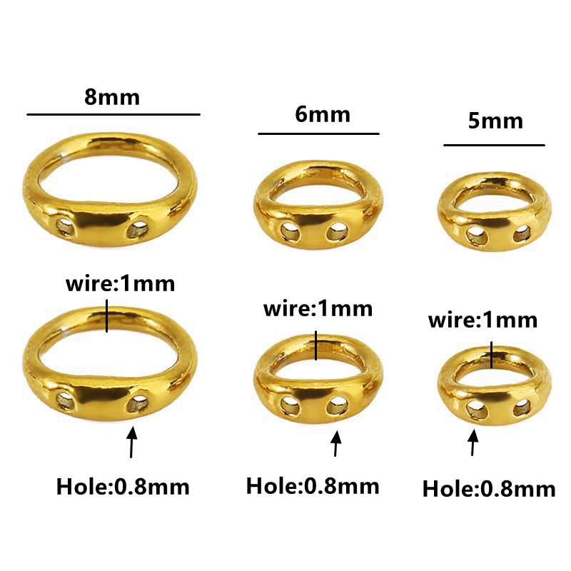 30pcs 5/6/8mm Stainless Steel  - Jewelry Making Basics ulasan dan harga