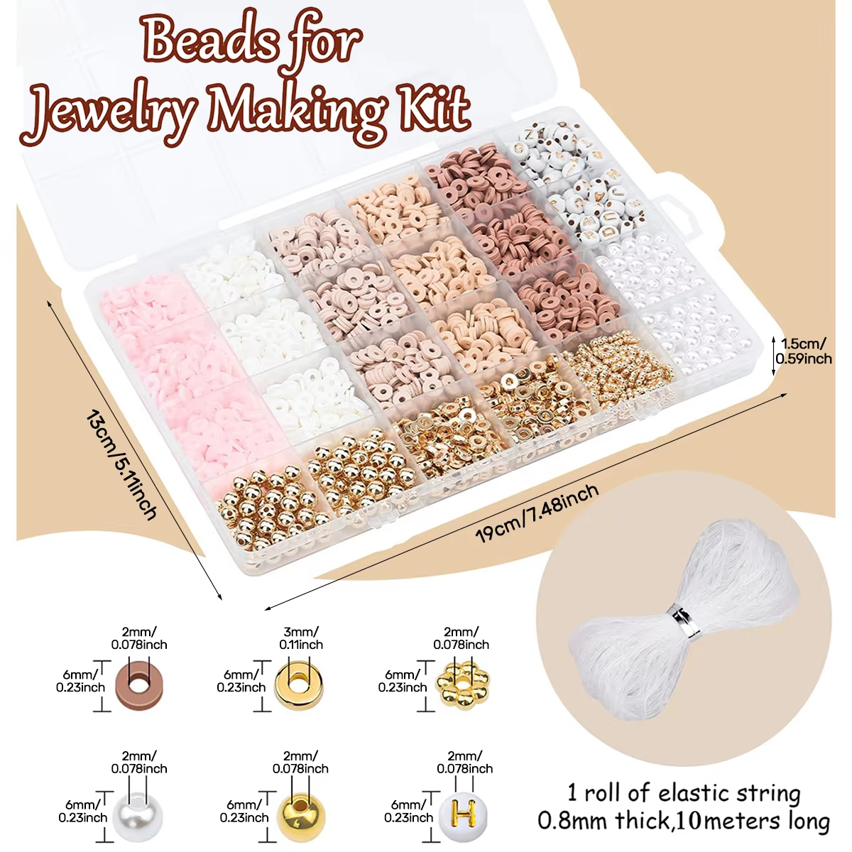 1970pcs light pink clay bead s - Jewelry Making Light ulasan dan harga