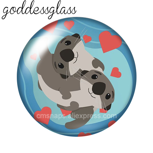 New Cute Cartoon Otter couples - Jewelry Making For Couples ulasan dan harga