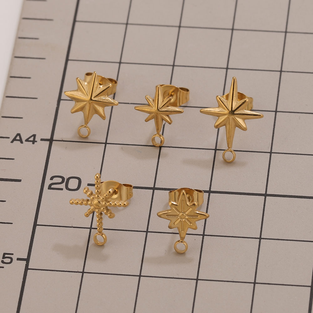 6pcs Stainless Steel Star Earr - Jewelry Making Soldering Kit ulasan dan harga