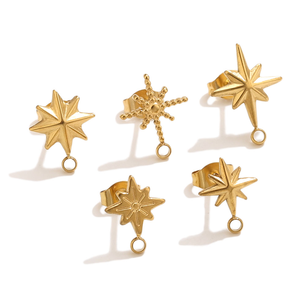 6pcs Stainless Steel Star Earr - Jewelry Making Soldering Kit ulasan dan harga