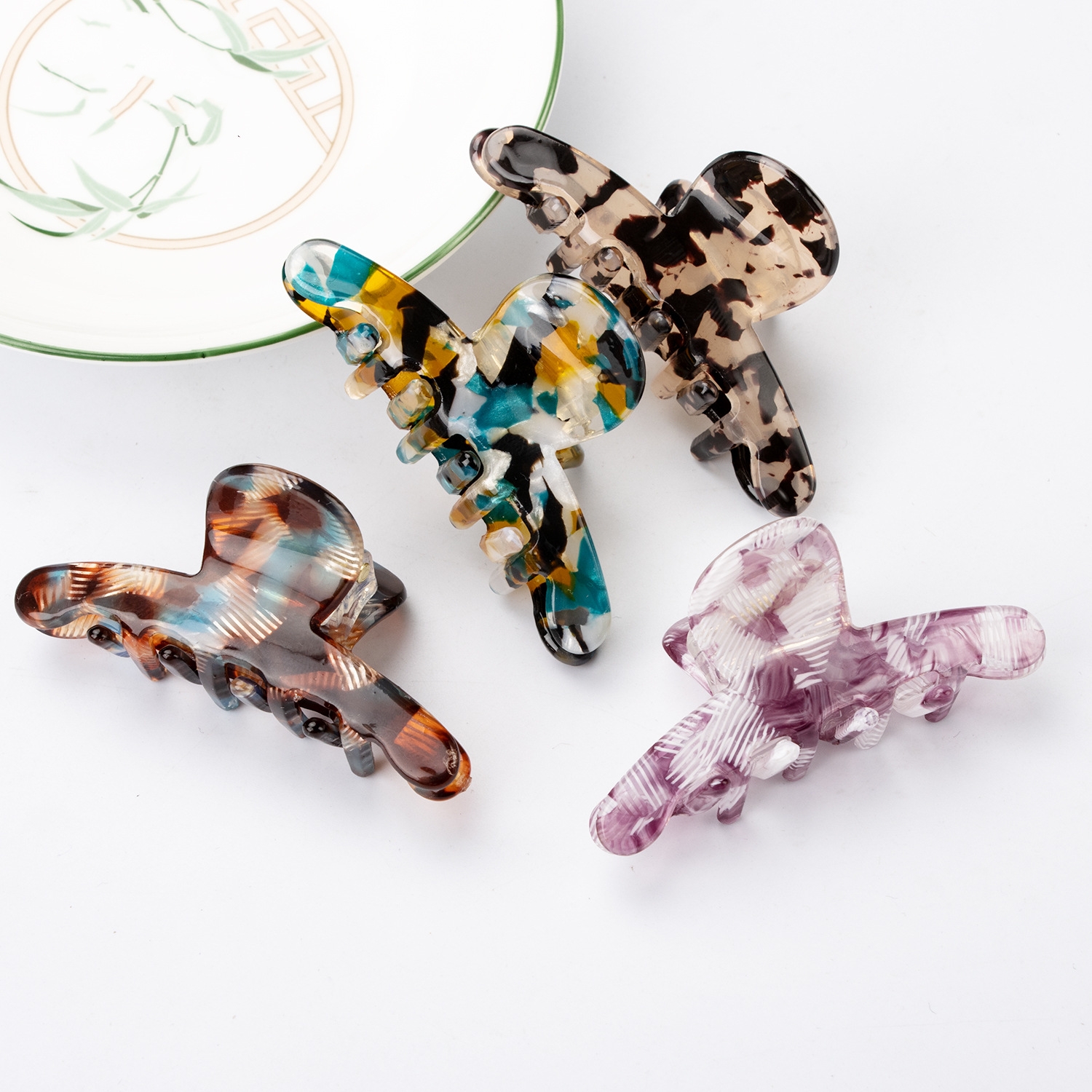 Elegant Acetate Hair Claw For  - Jewelry Making Adults ulasan dan harga