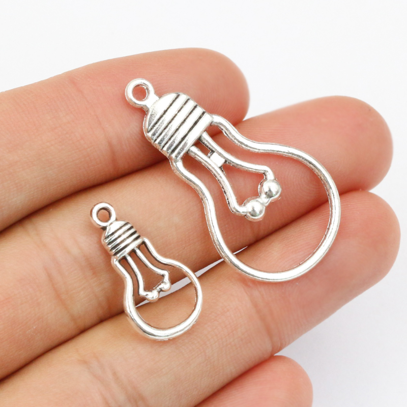 20pcs Light Bulb Charms Pendan - Jewelry Making Light ulasan dan harga
