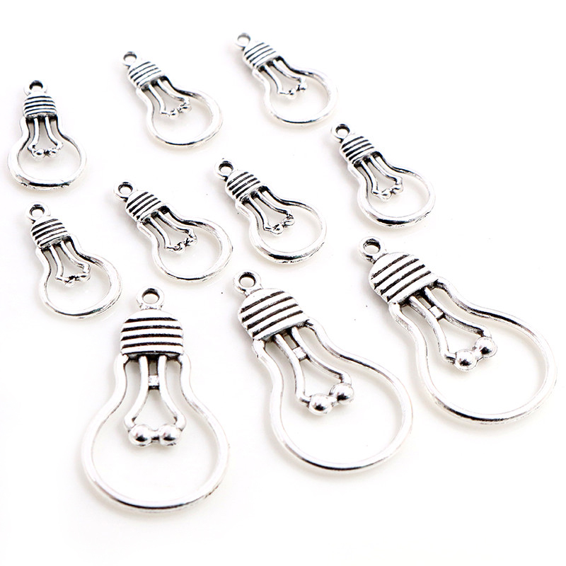 20pcs Light Bulb Charms Pendan - Jewelry Making Light ulasan dan harga