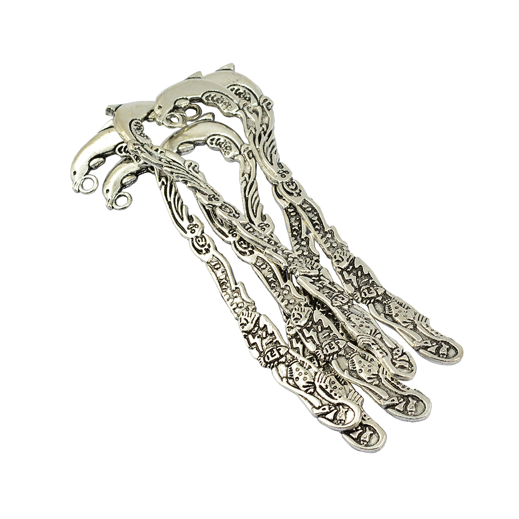 6Pcs Dolphin Pattern Alloy Boo - Jewelry Making Guide Book ulasan dan harga