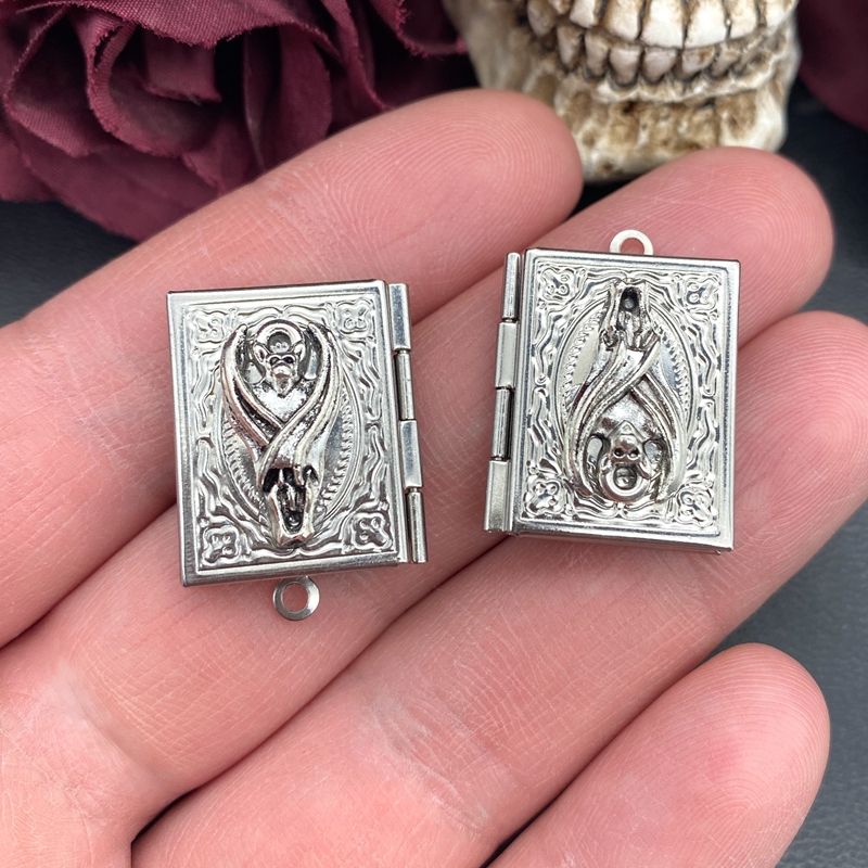 2psc Dainty Bat Book Locket Ch - Jewelry Making Guide Book ulasan dan harga