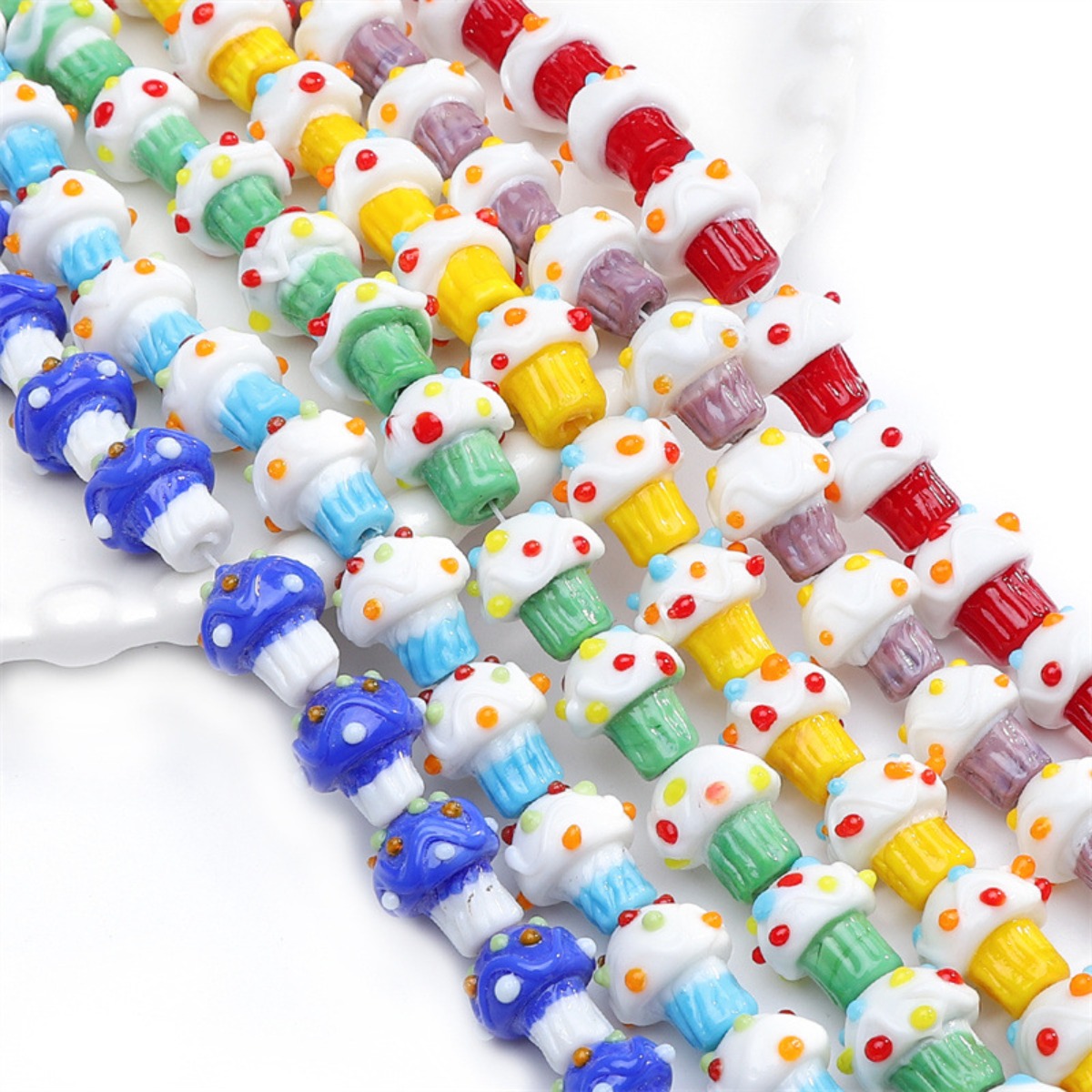 SW13 1Pcs 15mm Glass Beads Ice - Jewelry Making For Couples ulasan dan harga