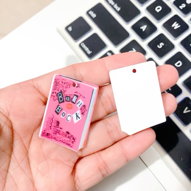 Pink Burn Book Acrylic Pendant - Jewelry Making Guide Book ulasan dan harga