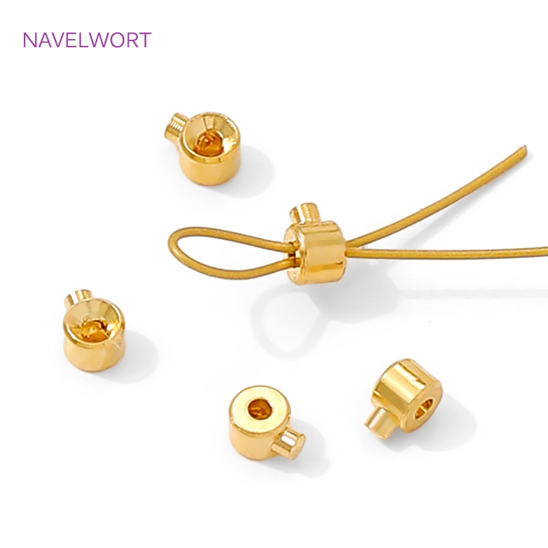18K Gold Plated Round Crimp En - Jewelry Making Light ulasan dan harga