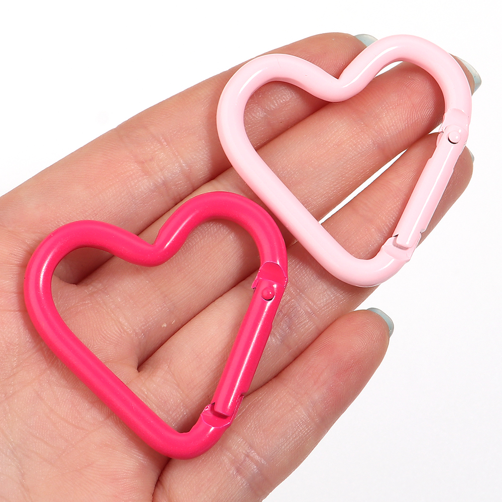 5pcs Colorful Heart-shaped Alu - Jewelry Making Basics ulasan dan harga