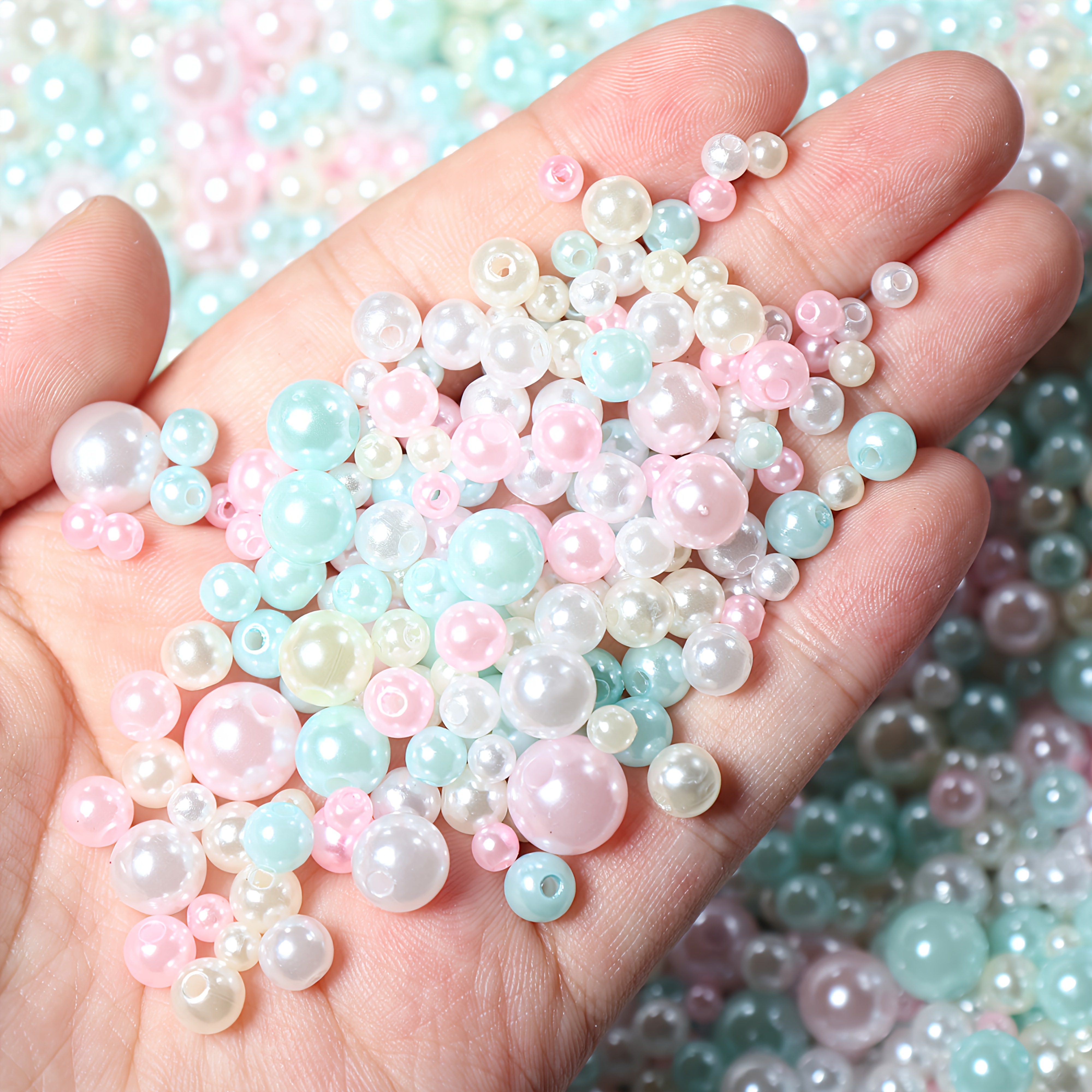 3-10mm pink and blue mixed wit - Jewelry Making Light ulasan dan harga