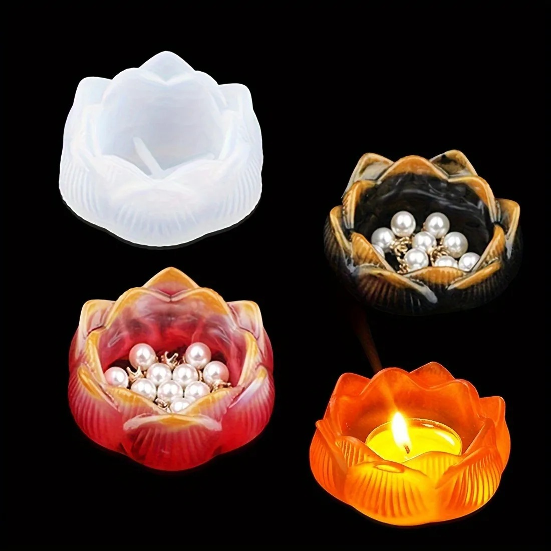 1pc DIY Lotus Flower Silicone  - Jewelry Making Light ulasan dan harga