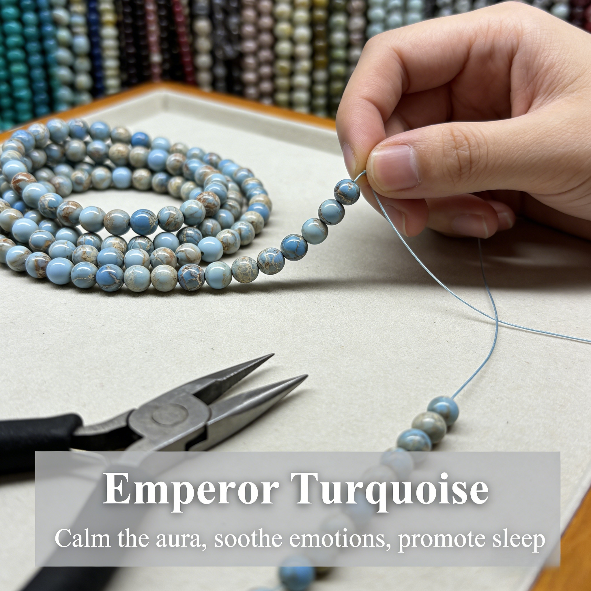 Light Blue Emperor Turquoise B - Jewelry Making Light ulasan dan harga