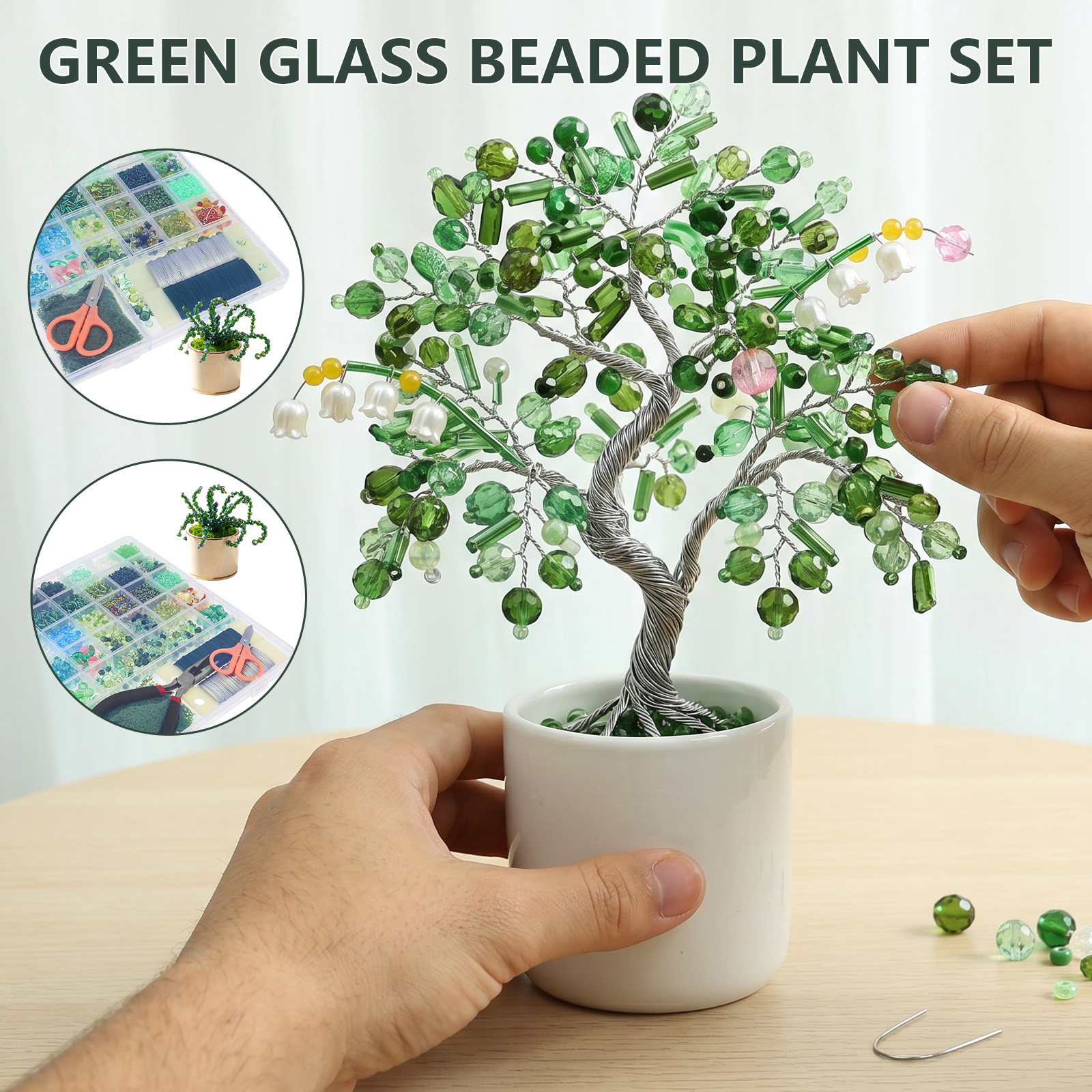 Beaded Plant Kit with Artifici - Jewelry Making Videos Tutorials ulasan dan harga