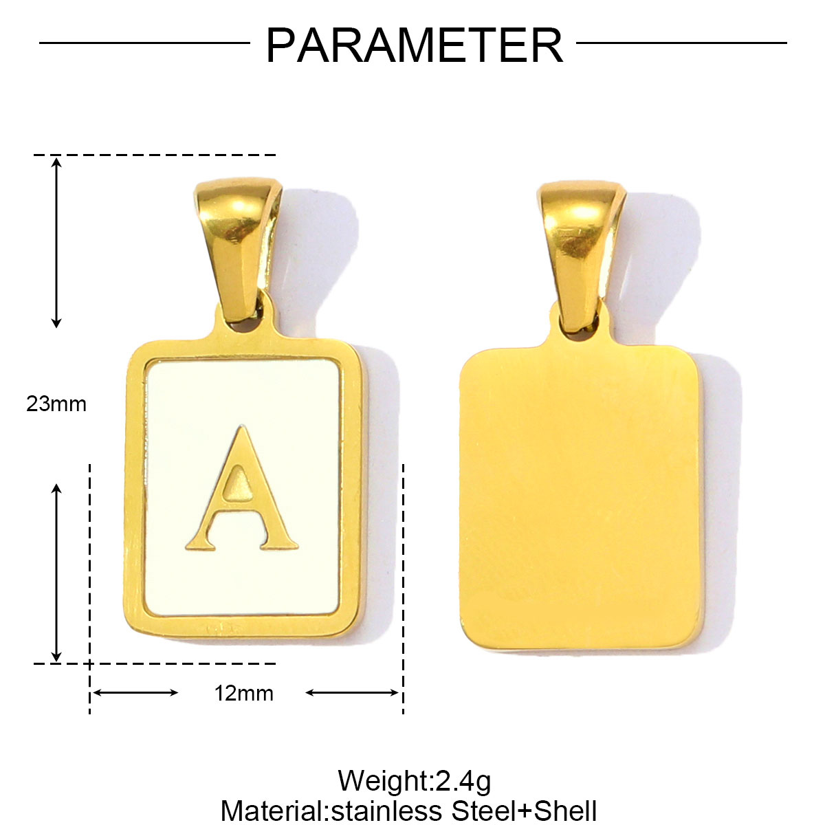 3Pcs/Lot Stainless Steel A-Z R - Jewelry Making For Couples ulasan dan harga