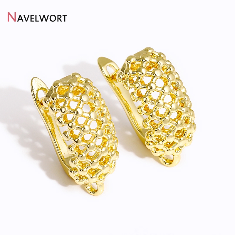 18K Gold Plated Brass  Hollow  - Jewelry Making Factory ulasan dan harga