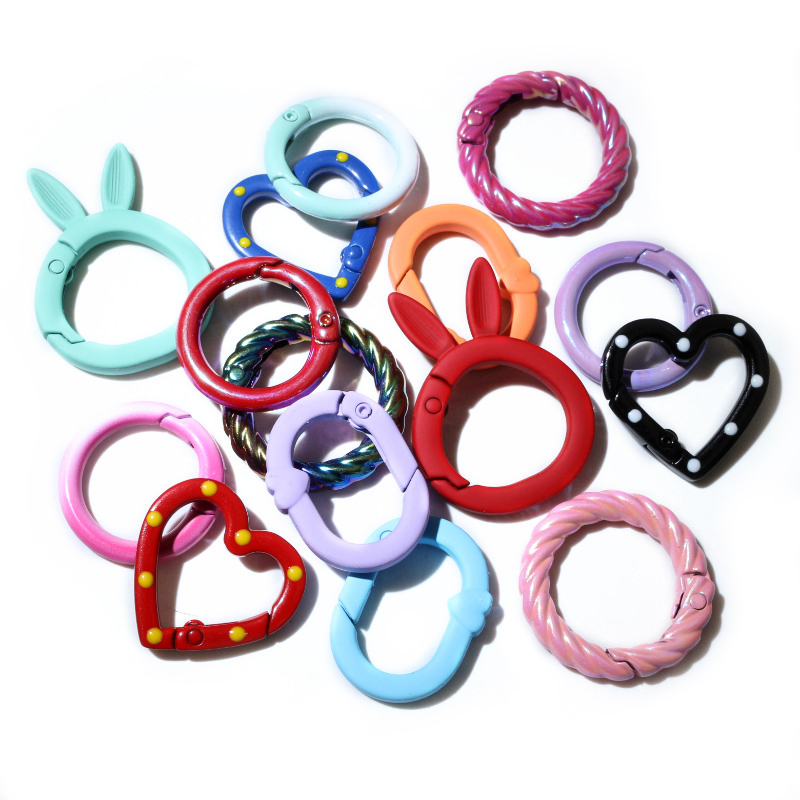 10pcs Random Colors Mix Heart  - Jump Ring Assorted ulasan dan harga