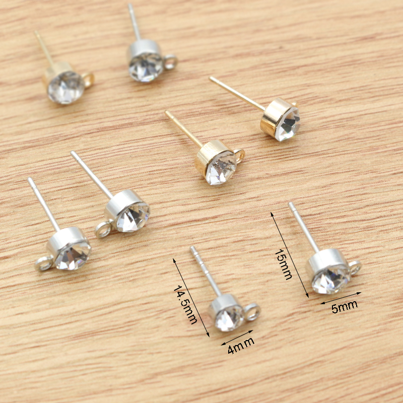 50pcs Stud Earrings Pins with  - Jewelry Making Basics ulasan dan harga